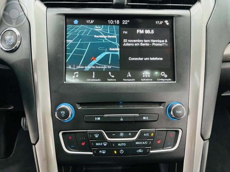 FORD - FUSION 2.0 SEL 16V ECOBOOST 4P AUTOMÁTICO - 2018/2018 - CINZA - R$ 97.990,00