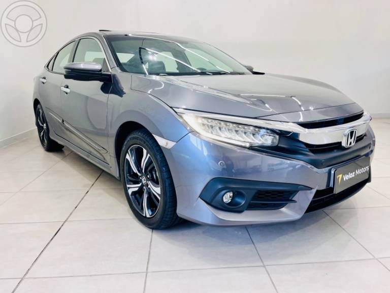 HONDA - CIVIC 1.5 16V TURBO TOURING 4P CVT - 2017/2017 - CINZA - R$ 124.900,00