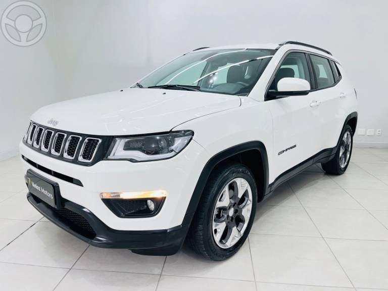 JEEP - COMPASS 2.0 16V FLEX LONGITUDE AUTOMÁTICO - 2018/2019 - BRANCA - R$ 97.900,00
